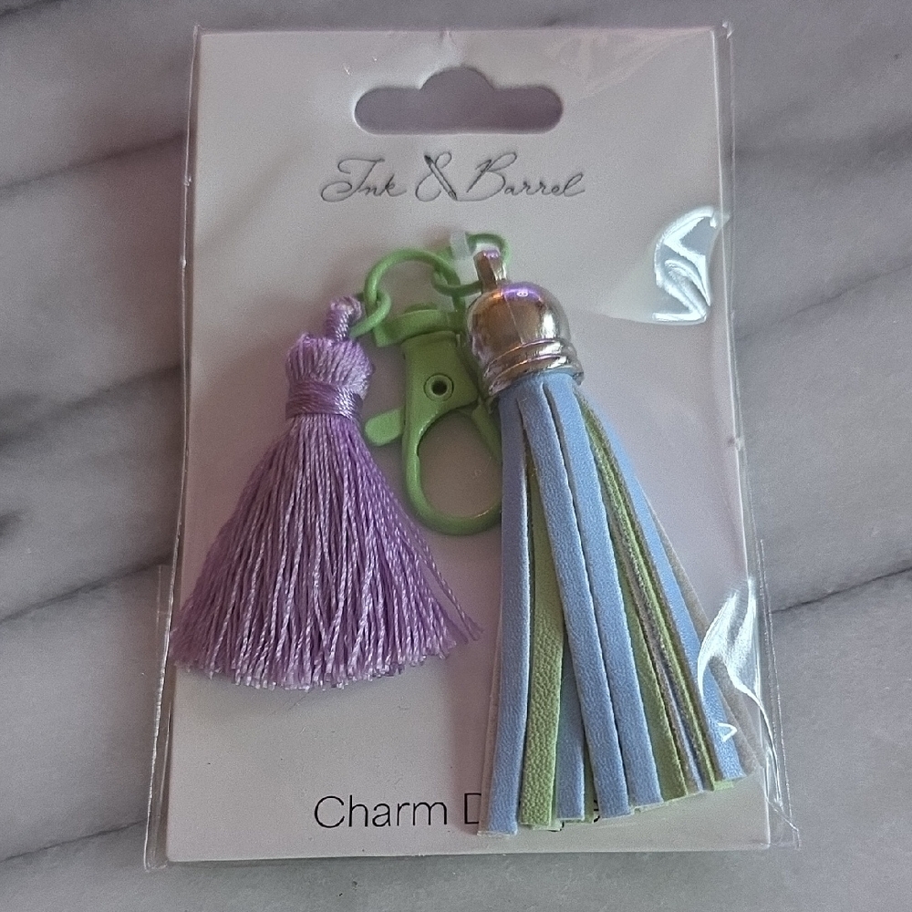 NWT Ink & Barrel 🌌Purple and Blue Tassel Purse Charm! 2/$15 Or 3/$20!